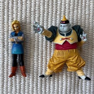 Vintage Dragon Ball Z Android 18 19 Mini Figure Set Soul of Hyper Figuration Vtg
